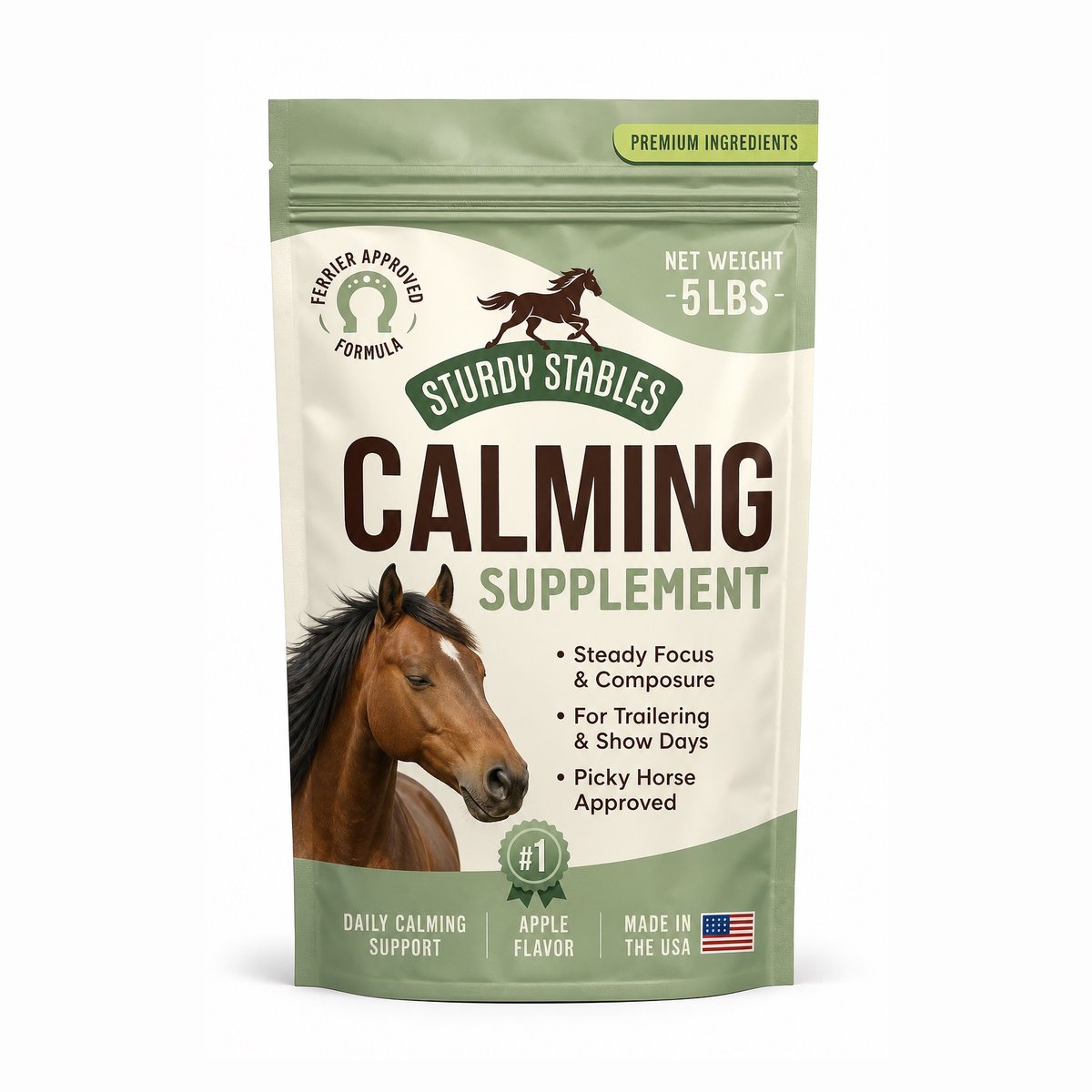 Sturdy Stables calming supplement bag